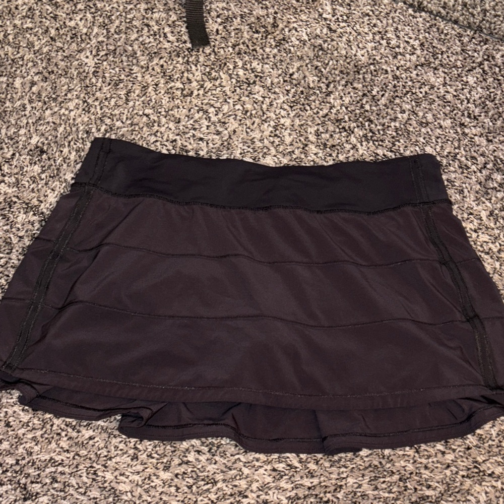 Black Lululemon Pace Rival Athletic Skort